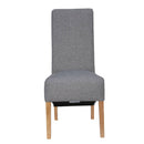 Scroll Back Light Grey Dining Chair Set of 2 by Lavishway | Dining Chairs-36160