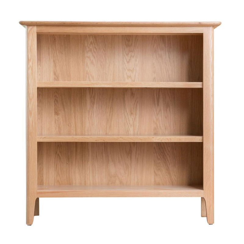 Nordic Classic Oak Wide Bookcase by Lavishway | Book Shelves and Cabinets-32174