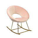 Stella Rocking Velvet Vintage Pink Chair by Lavishway | Bedroom Chairs-37731