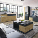 Luci Platinum & Oak 3 Doors Wooden Sideboard by Lavishway | Sideboards-29978