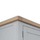Tattershall Oak Top Large Wardrobe in Grey by Lavishway | Wardrobe-33002