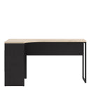 Function Plus Oak & Black Corner Desk by Lavishway | Desk Pedestals-29673