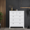 Madrid White 2 Over 3 Chest Of Drawers by Lavishway | Chest Of Drawers-29524
