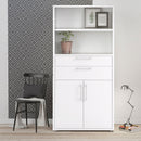 Prima White 2 Doors Bookcase With 4 Shelves by Lavishway | Book Shelves and Cabinets-29234