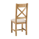 Chunky Fabric Seat Dining Chair Set of 2 by Lavishway | Dining Chairs-37183