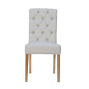Upholstered Natural Dining Chair Set of 2 by Lavishway | Dining Chairs-36192