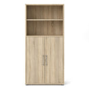 Prima Oak 2 Doors Cabinet With 4 Shelves by Lavishway | Book Shelves and Cabinets-29012