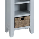 Tattershall Oak Top Narrow Bookcase in Grey by Lavishway | Book Shelves and Cabinets-33108