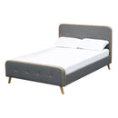 Loft Upholstered Grey King Size Bed by Lavishway | Fabric Beds-35563