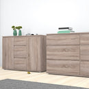 Nova Truffle Oak Finish 3 Drawers Sideboard by Lavishway | Sideboards-30078