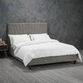 Lexie Wooden Effect Legs Velvet King Size Bed by Lavishway | Velvet Bed-35590