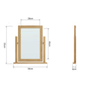 Guildford Solid Oak Dressing Table Mirror by Lavishway | Table Mirrors-31914