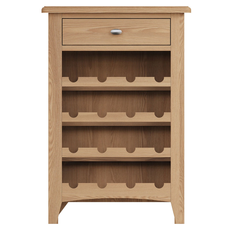 Guildford Solid Oak Wine Cabinet by Lavishway | Wine Racks-31903