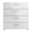Pepe Oak & White High Gloss 4 Drawers Chest by Lavishway | Chest Of Drawers-29224