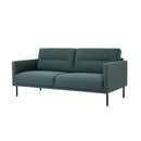 Larvik Fabric 2 Seater Sofa with Black Legs by Lavishway | Fabric Sofas-30345