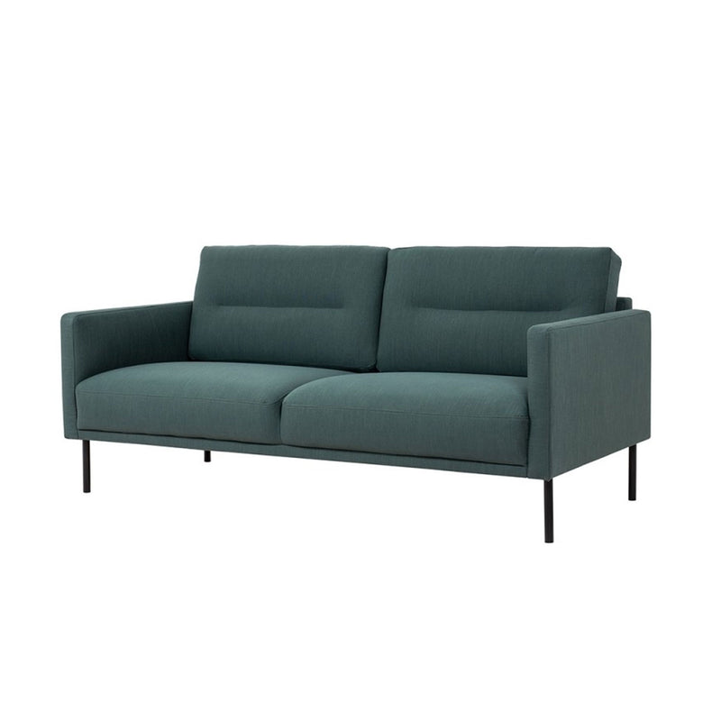 Larvik Fabric 2 Seater Sofa with Black Legs by Lavishway | Fabric Sofas-30345
