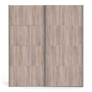 Verona Truffle Oak Finish Sliding Wardrobe by Lavishway | Wardrobe-28669