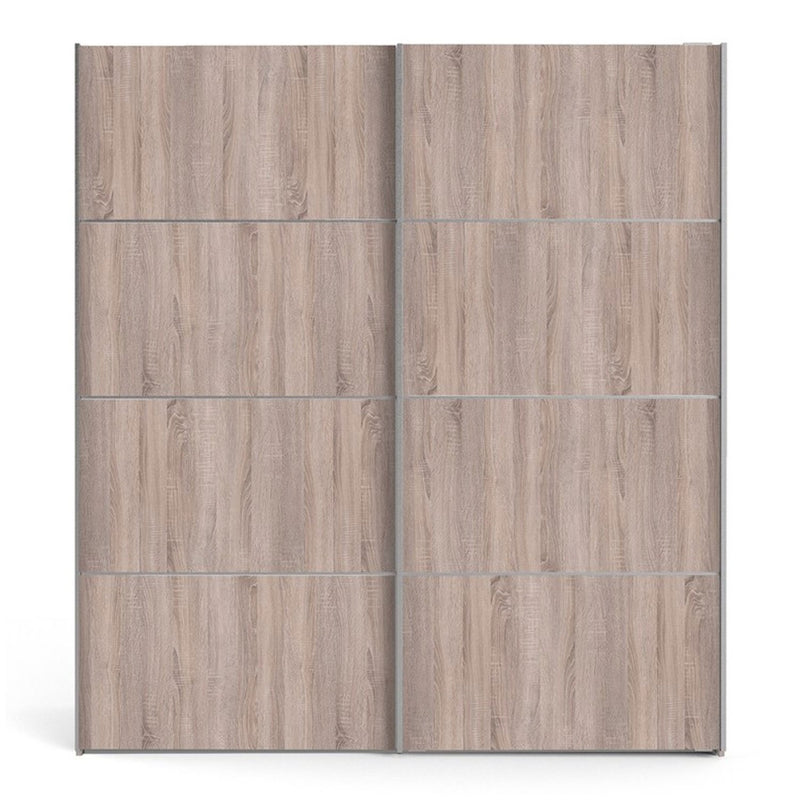 Verona Truffle Oak Finish Sliding Wardrobe by Lavishway | Wardrobe-28669