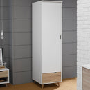 Stockholm Matt White 1 Door Wardrobe by Lavishway | Wardrobe-35704
