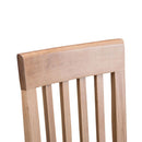 Nordic Oak Slat Back Dining Chair Set of 2 by Lavishway | Dining Chairs-32298