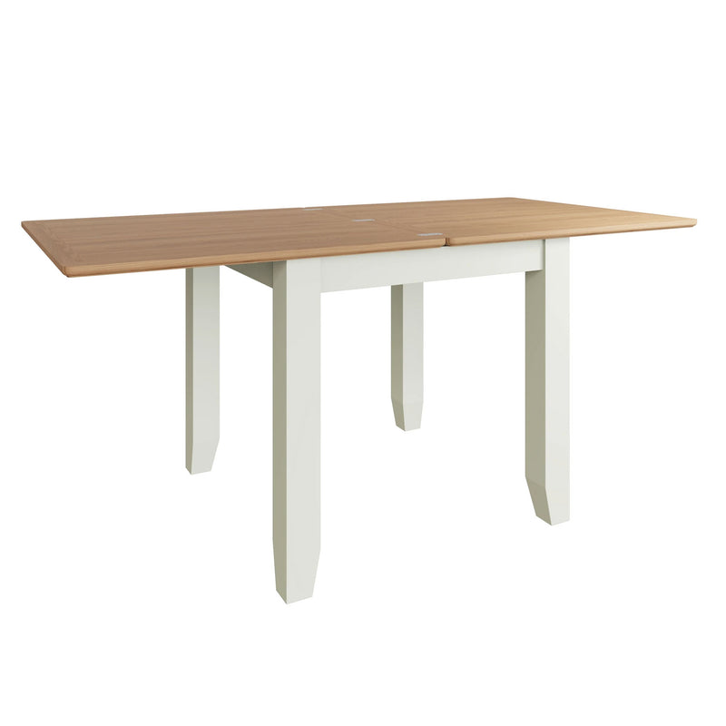 Grantham Flip Oak Top White Dining Table by Lavishway | Dining Tables-37088
