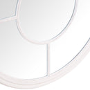 Window Circular White Wall Mirror by Lavishway | Wall Mirrors-36126