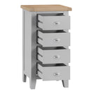 Tattershall Oak Top Narrow 4 Drawer Chest by Lavishway | Chest Of Drawers-33035