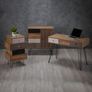 Casablanca 3 Drawer Desk With Wired Legs by Lavishway | Reclaimed Wood Desks-35315