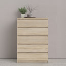 Naia Oak Finish 5 Drawers Chest by Lavishway | Chest Of Drawers-29418