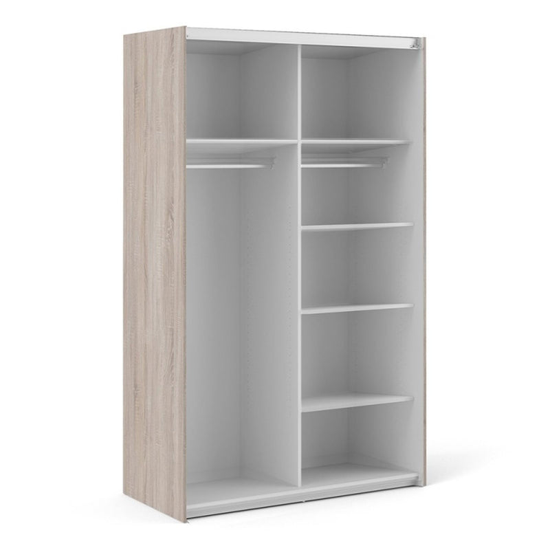 Verona Truffle Oak Finish Sliding Wardrobe by Lavishway | Wardrobe-28639