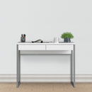 Function Plus White High Gloss 2 Drawers Desk by Lavishway | -29616