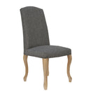 Luxury Dark Grey Finish Dining Chair Set of 2 by Lavishway | Dining Chairs-36183