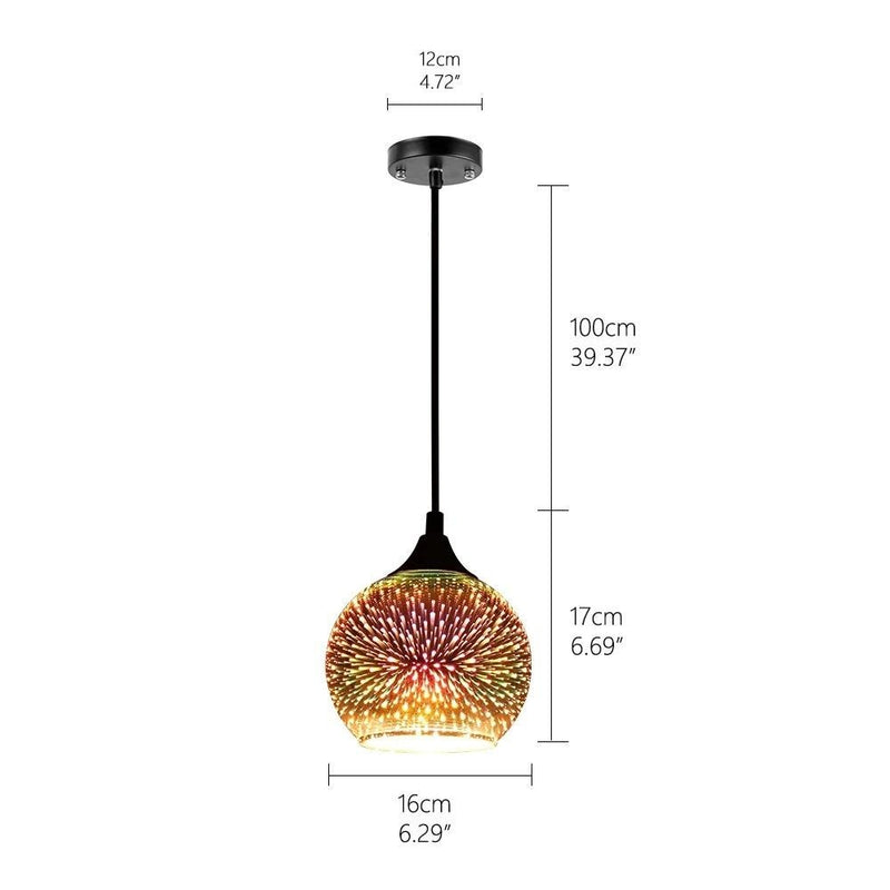 Modern 3D Starry Sky Fireworks Pendant Lamp by Lavishway | -48426