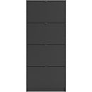 4 Tilting Doors Tall Shoe Storage Cabinet by Lavishway | Shoe Cabinets-42242