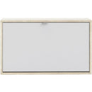1 Door Shoe Cabinet in Oak & White by Lavishway | Shoe Cabinets-42231