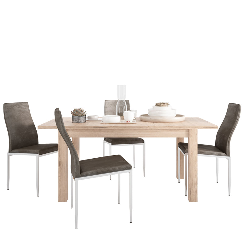 Kensington Extendable Dining Table & 6 Chairs by Lavishway | Dining Table Set-30449
