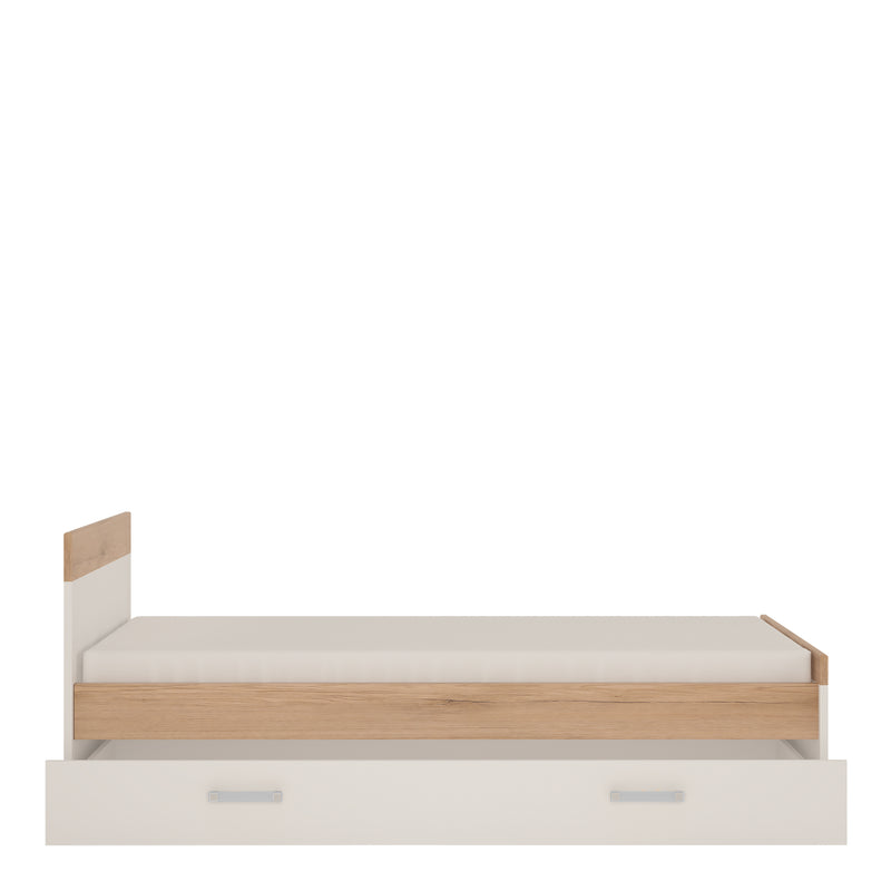 4Kids Wooden Single Bed With Opalino Handles by Lavishway | Wooden Beds-29848