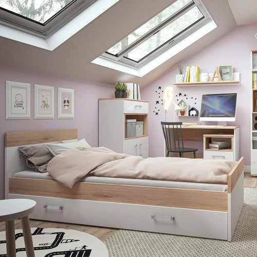 4Kids Wooden Single Bed With Lemon Handles by Lavishway | Wooden Beds-29833