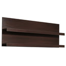 Pello Dark Mahogany Finish Wide Wall Shelf by Lavishway | Wall Shelf