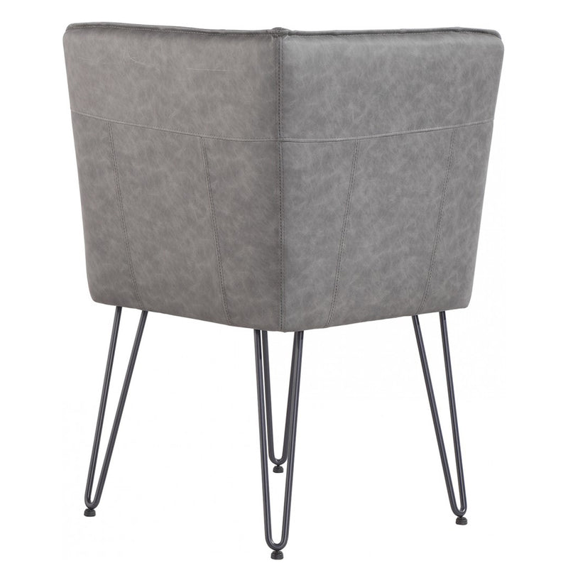 Studded Back Grey Leather Corner Dining Bench by Lavishway | Dining Benches-31344