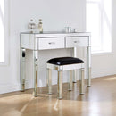 Mirrored Glass Dressing Table Stool by Lavishway | Dressing Table Stools-43520