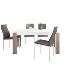 Toronto Dining Table with 6 Dark Brown Chairs by Lavishway | Dining Table Set-30504