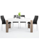 Toronto Dining Table with 6 Black Chairs by Lavishway | Dining Table Set-30497