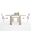 Lyon Small Dining Table with 4 White Chairs by Lavishway | Dining Table Set-33632