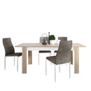 Lyon Extendable 4 Brown Chairs Dining Table by Lavishway | Dining Table Set-30546