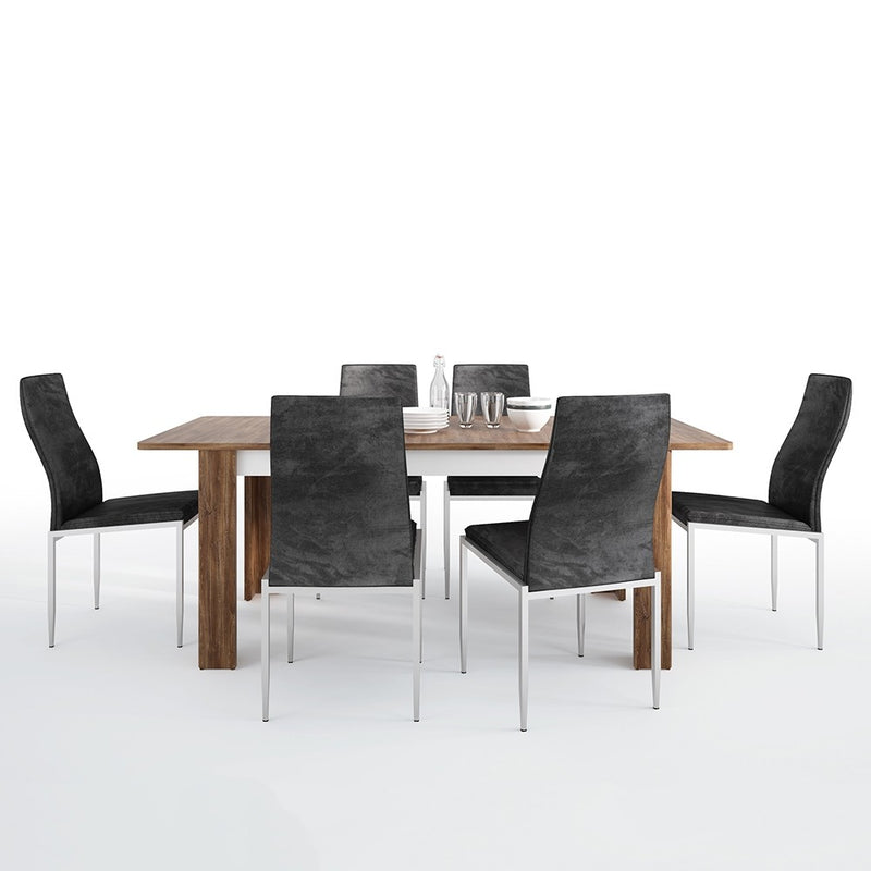 Toledo Extending Dining Table With 4 Chairs by Lavishway | Dining Table Set-33566