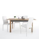 Havana Dining Table with White 4 Chairs by Lavishway | Dining Table Set-33543