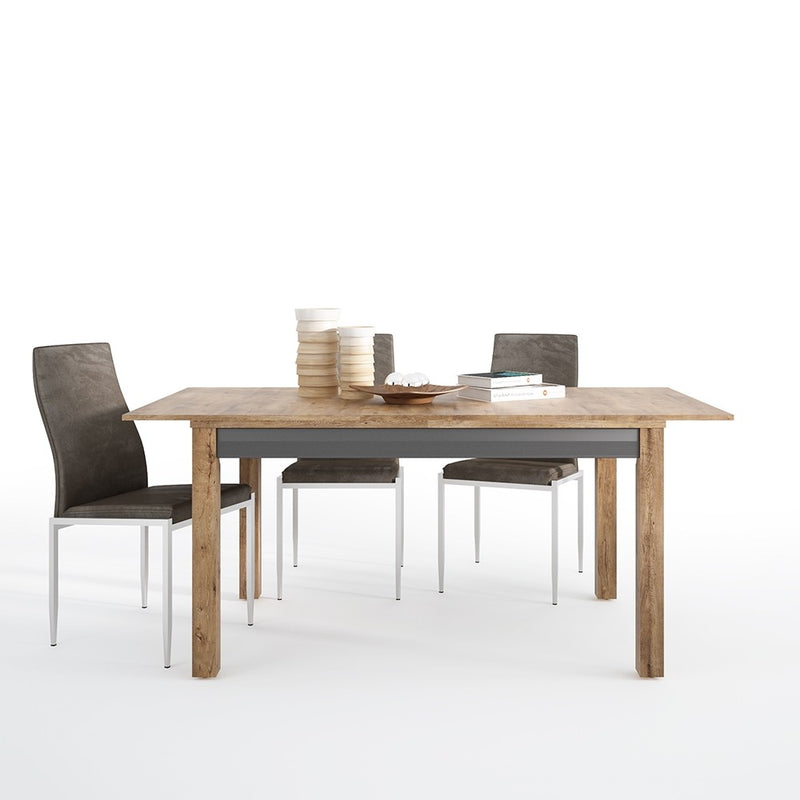 Havana Dining Table with Dark Brown 4 Chairs by Lavishway | Dining Table Set-33539
