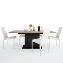 Brolo Extendable Dining Table With 4 Chairs by Lavishway | Dining Table Set-42326
