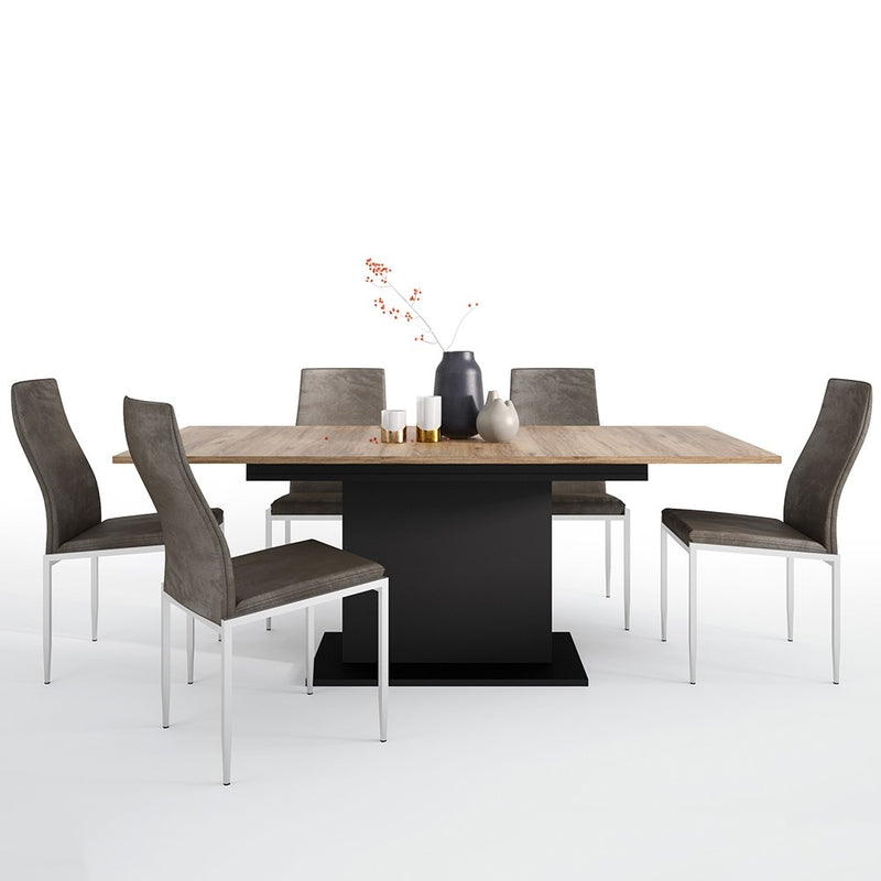 Brolo Extending Dining Table with 6 Chairs by Lavishway | Dining Table Set-33514